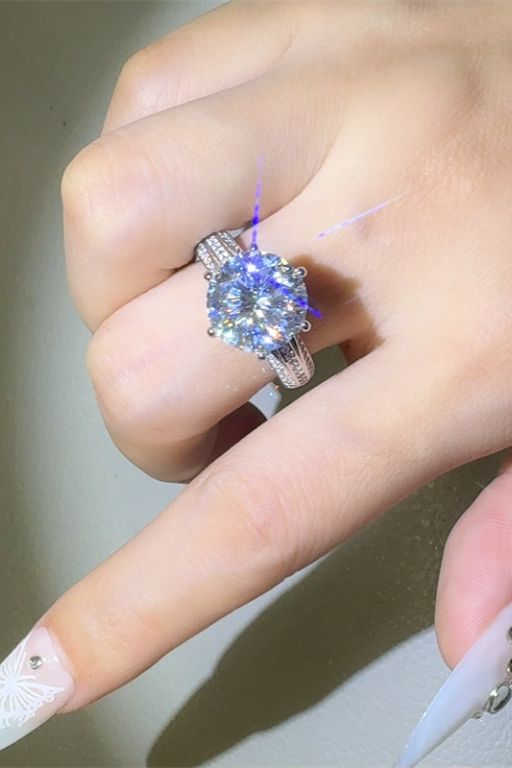 Aura Stylo - 5 Carat Moissanite 925 Sterling Silver Ring