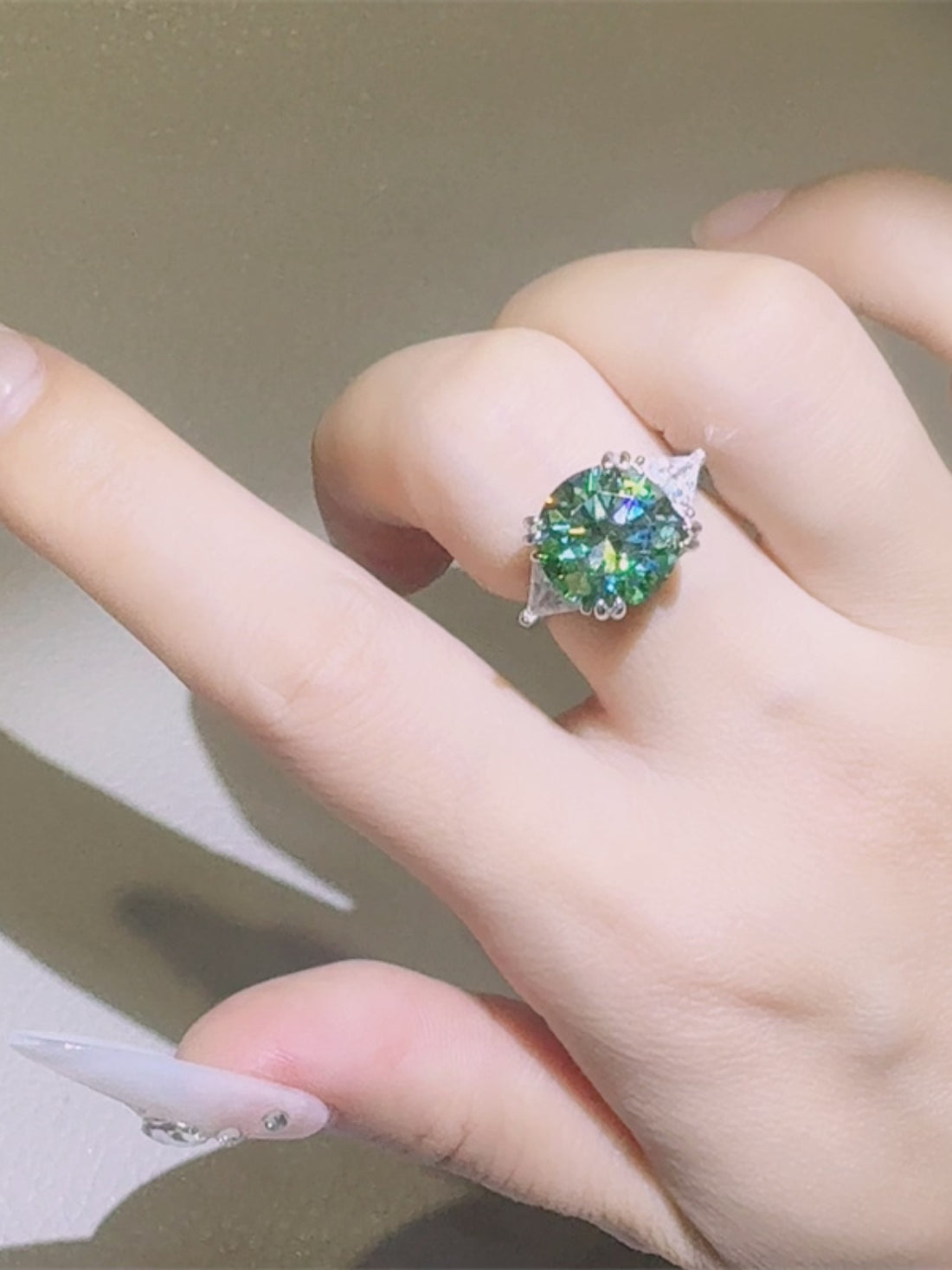 Aura Stylo - 5 Carat Moissanite 925 Sterling Silver Ring