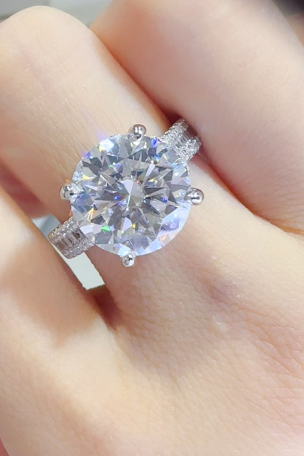 Aura Stylo - 5 Carat Moissanite 925 Sterling Silver Ring