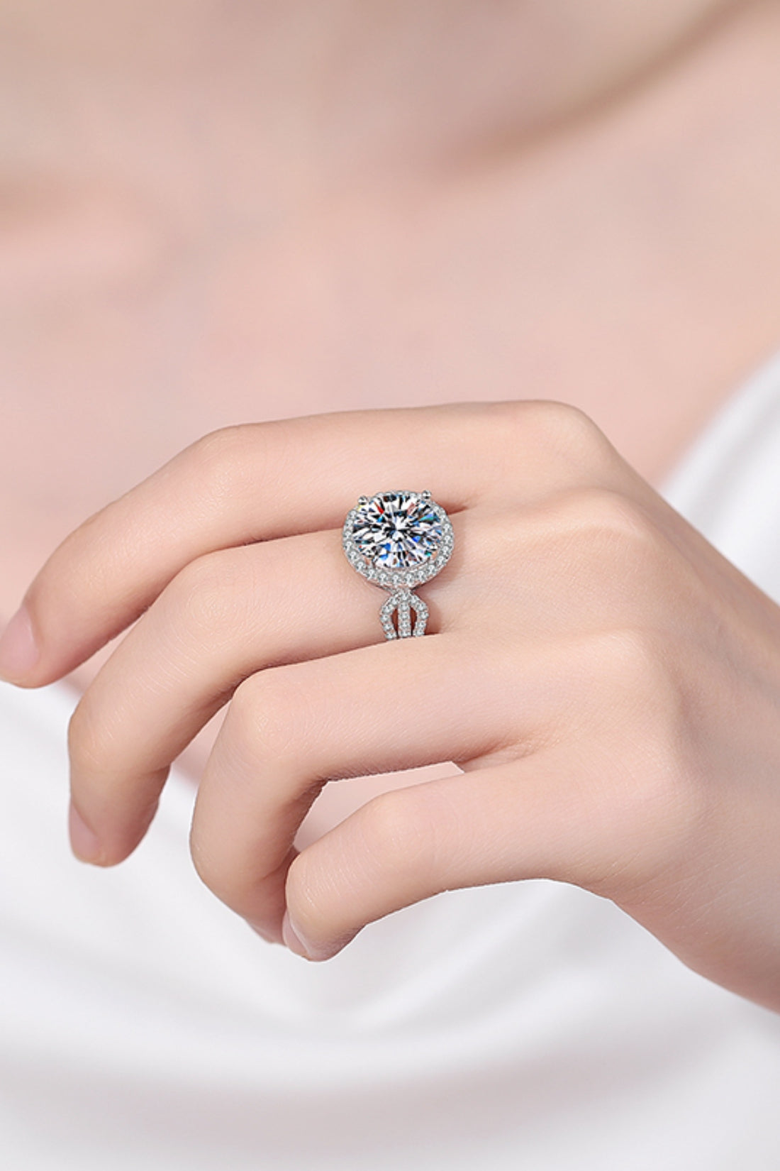 Aura Stylo - 5 Carat Moissanite 925 Sterling Silver Ring