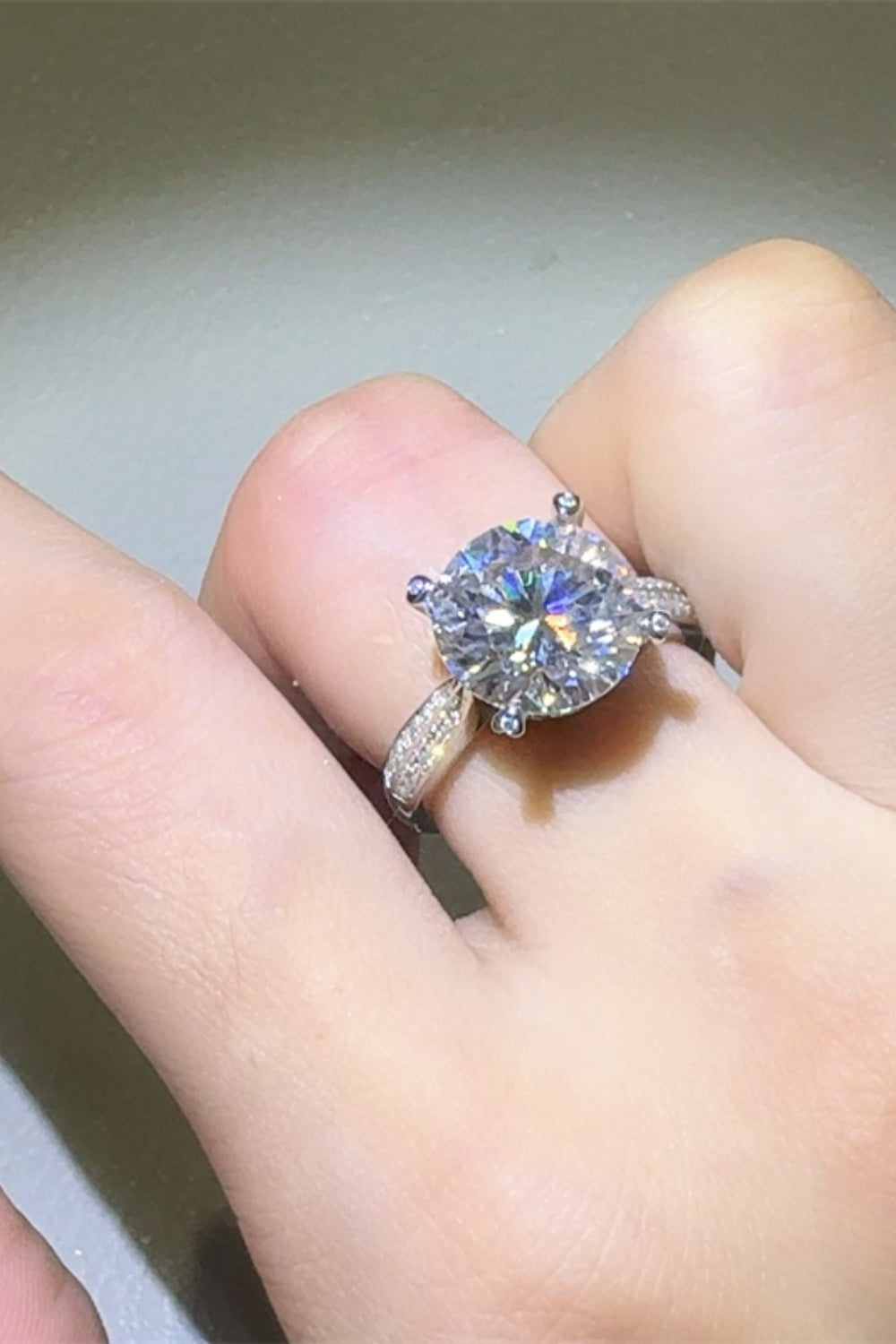Aura Stylo - 5 Carat Moissanite 925 Sterling Silver Ring