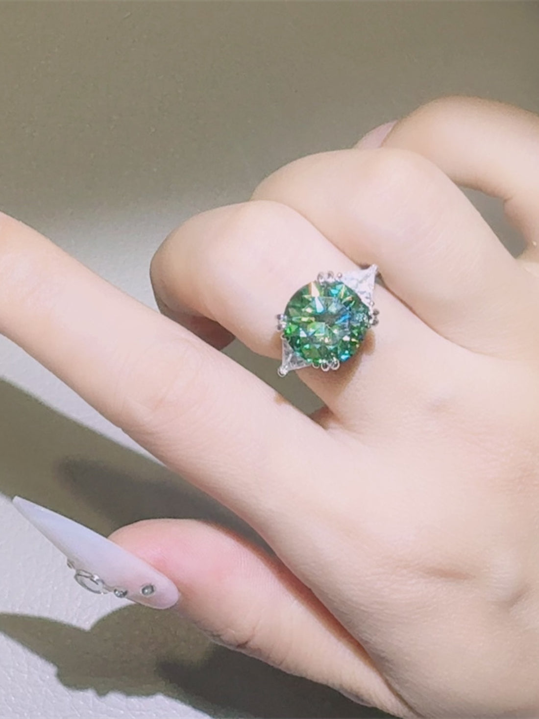 Aura Stylo - 5 Carat Moissanite 925 Sterling Silver Ring