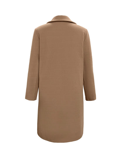 Aura Stylo - Collared Neck Button Up Long Sleeve Coat