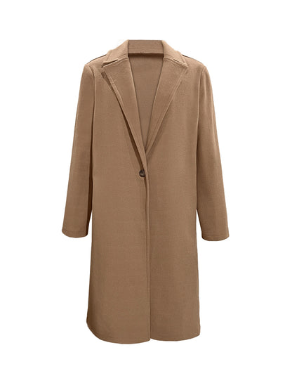 Aura Stylo - Collared Neck Button Up Long Sleeve Coat